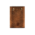 Hedonist Chicago tan key holder in tan, slim profile, full grain leather, angled view