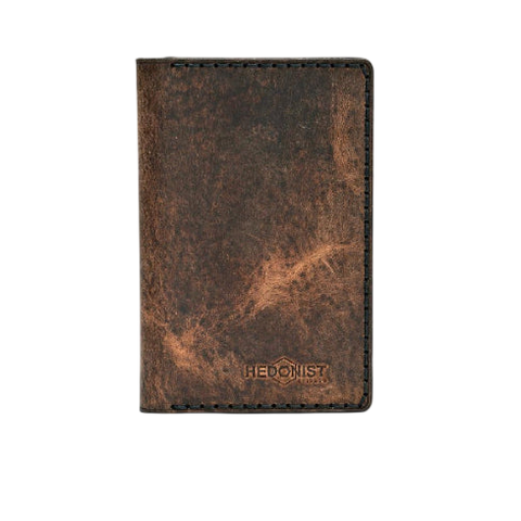 Hedonist Chicago tan passport case in tan, travel cover, full grain leather, product view