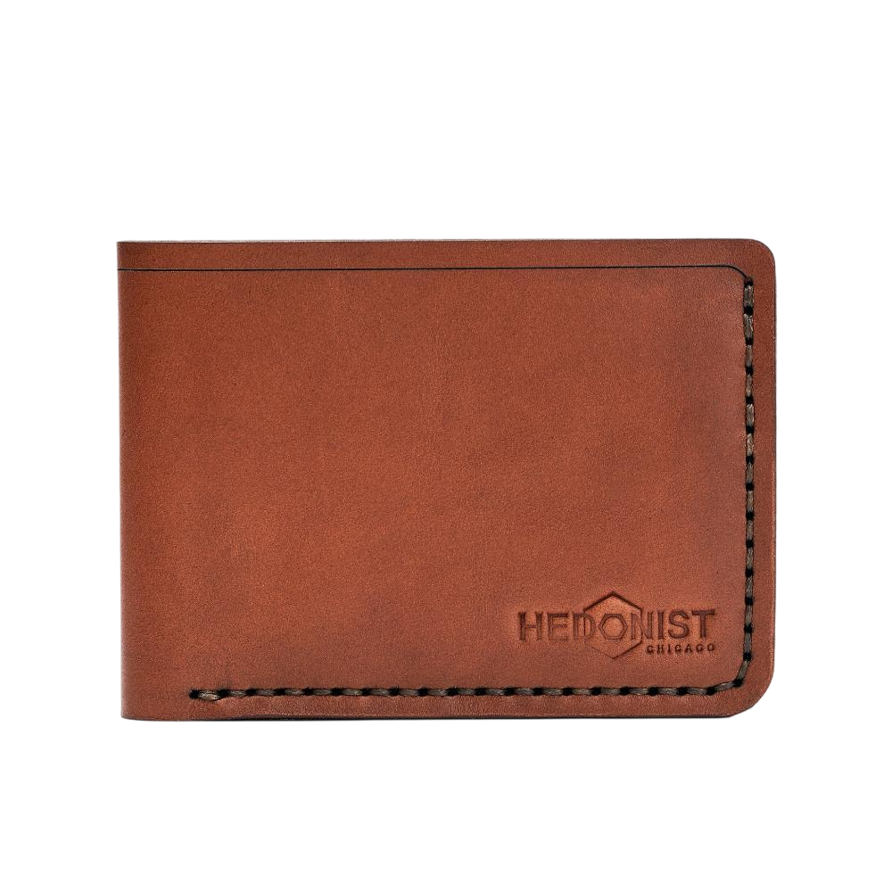Handmade Men's Leather Wallet 4 Card Slots Whisky | Hedonist Chicago