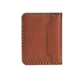 Handmade whisky leather bifold wallet with ID slot, back view