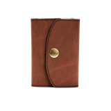 Hedonist Chicago whisky key holder in whisky, slim profile, full grain leather, product view