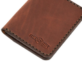 Handmade whisky pull-up leather bifold wallet with ID slot, by Hedonist Chicago