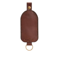 Hedonist Chicago whisky pull-up key chain in whisky, slim profile, full grain leather, product view