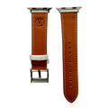 White padded leather Apple Watch band, compatible with all Apple Watch models