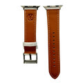 White padded leather Apple Watch band, compatible with all Apple Watch models