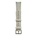 White leather watch band with quick release bars, buckle detail