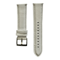White Leather Watch Band With Quick Release Bars