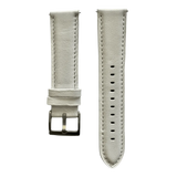White Leather Watch Band With Quick Release Bars