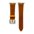 Yellow leather Apple Watch band, compatible with all Apple Watch models