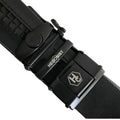 Gun Metal Automatic belt buckle 1.38" , hardware close-up, for ratchet leather belts by Hedonist Chicago