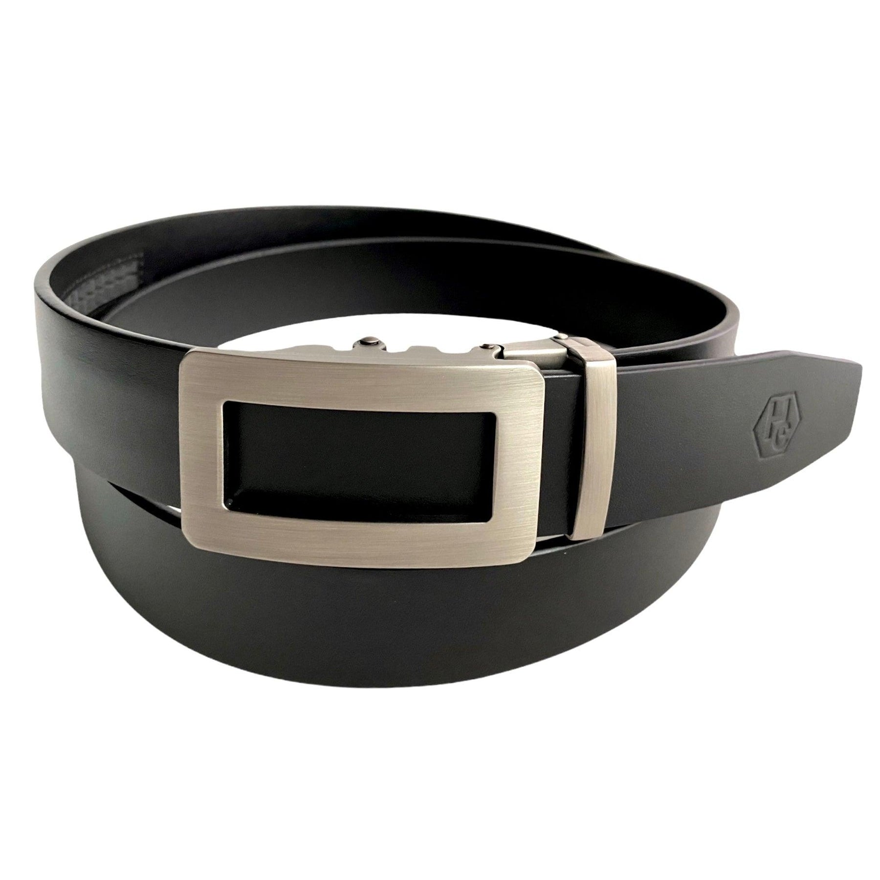Metal Frame belt buckle 1.38" , front view, for ratchet leather belts by Hedonist Chicago