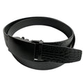 Black Automatic belt buckle 1.38" , buckle detail, for ratchet leather belts by Hedonist Chicago