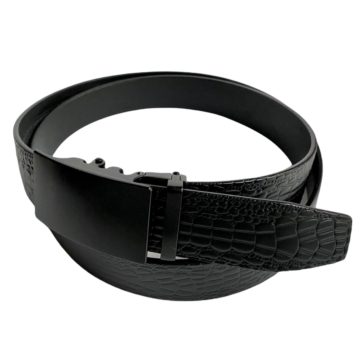 Black Automatic belt buckle 1.38" , buckle detail, for ratchet leather belts by Hedonist Chicago