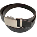 Gun Metal Rectangular belt buckle 1.38" , buckle detail, for ratchet leather belts by Hedonist Chicago