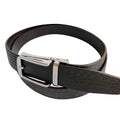 Silver Hollow Automatic belt buckle 1.38" , buckle detail, for ratchet leather belts by Hedonist Chicago