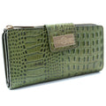 Light green leather keychain and croco green traveler wallet gift set view 8 - Hedonist Chicago