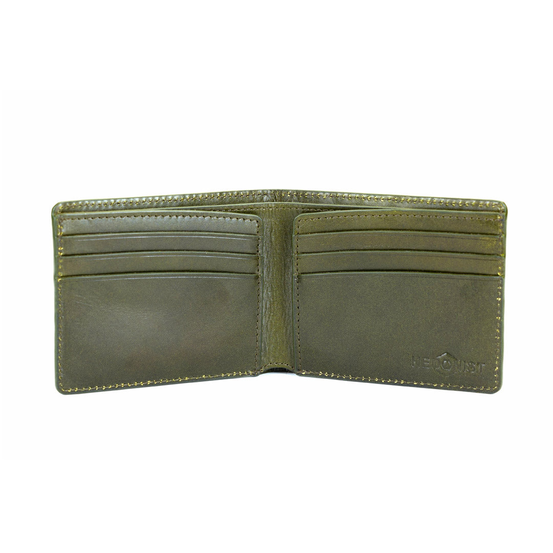 HC Classic Bifold Wallet Croco Green