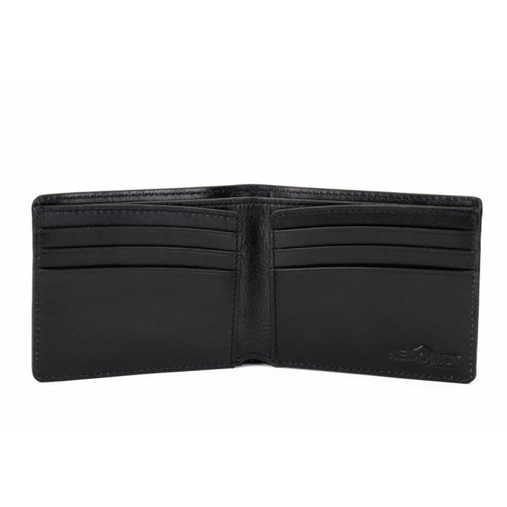 HC Classic Bifold + Genuine Leather Belt + Watch Band Black Set