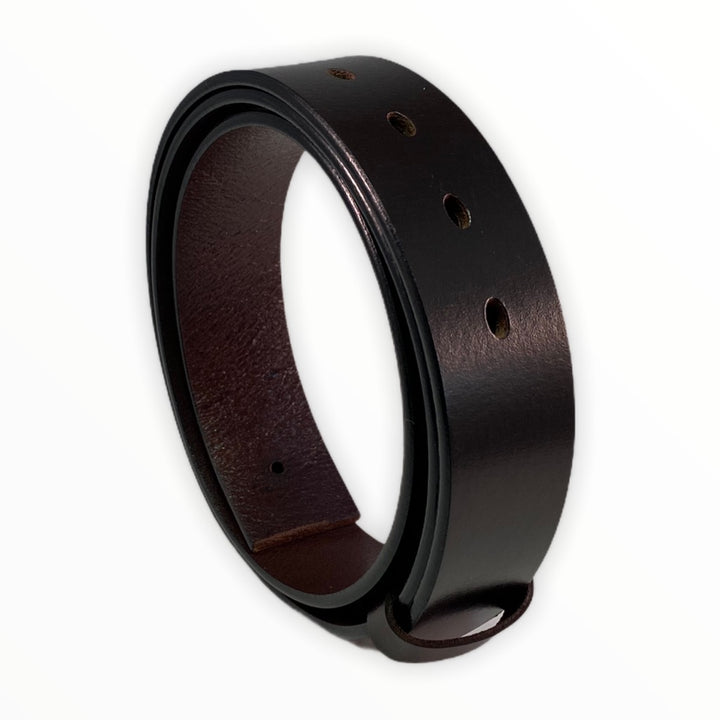 1.55" Extra durable genuine leather strap dark brown