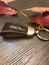 Handmade Leather Key Chain Brown With Tag