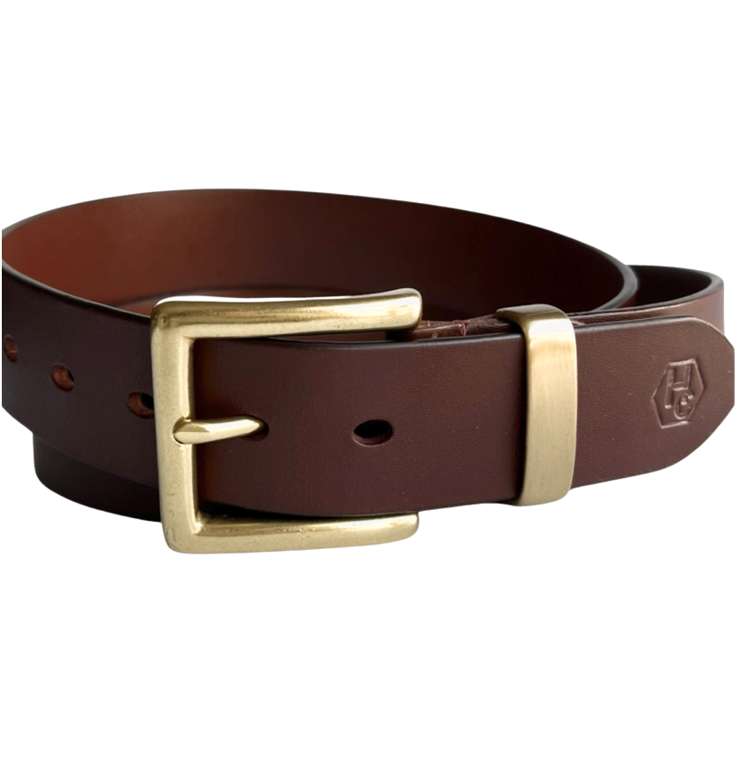 1.55" Extra Durable Genuine Leather Strap Brown And 1.55" Extra Durable Buckle 02