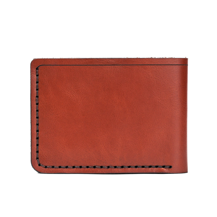 Handmade Men's Wallet 4 Card Slots Red Brick