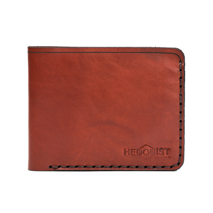 Handmade Men's Wallet 6 Card Slots Red Brick