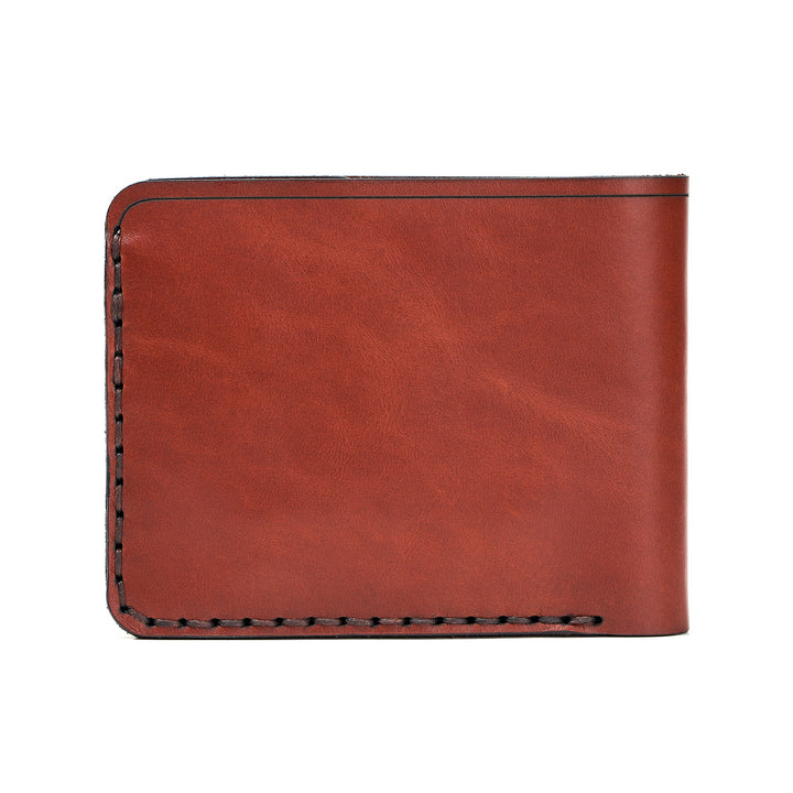 Handmade Men's Wallet 6 Card Slots Red Brick