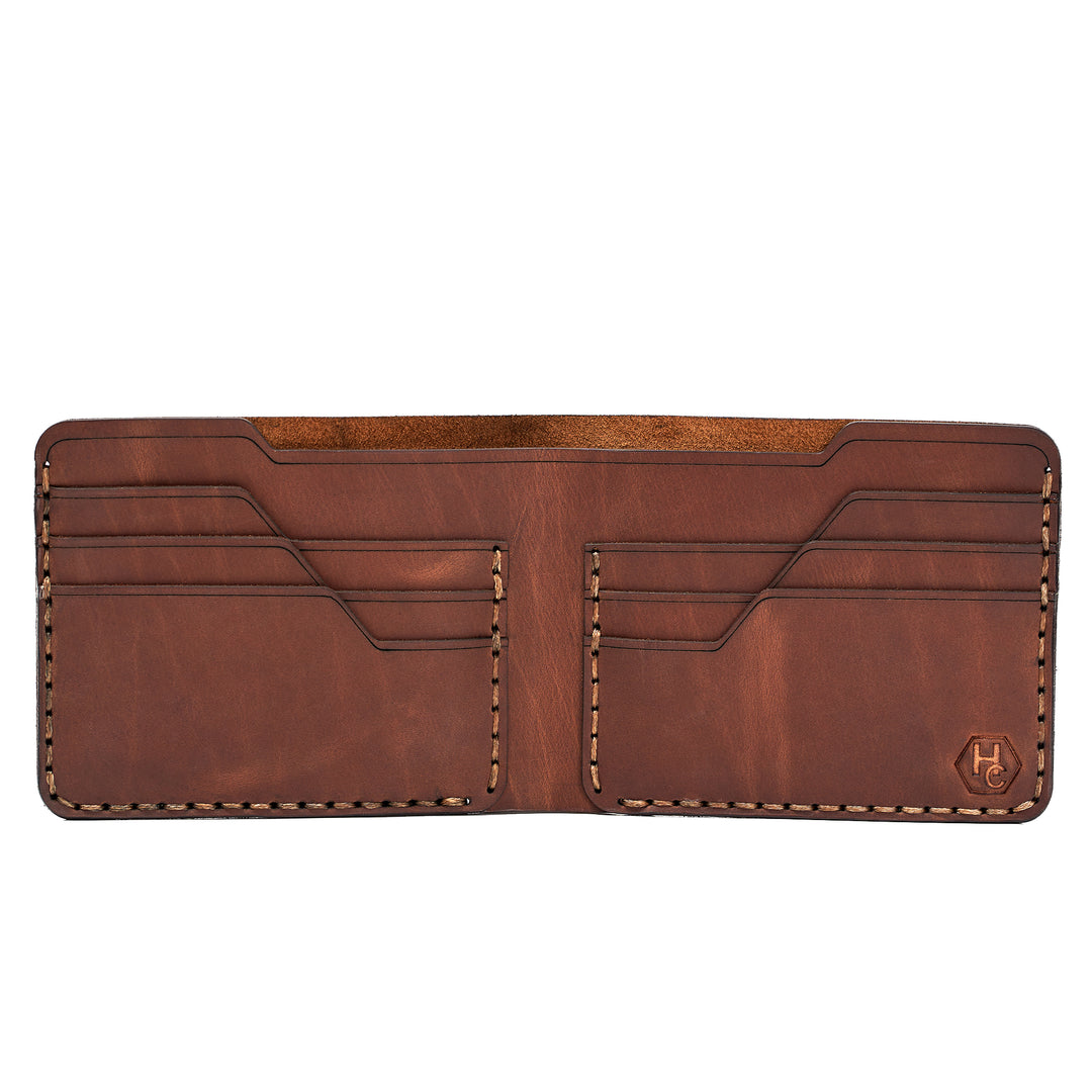 Handmade Men's Wallet 6 Card Slots Whisky Pull-Up