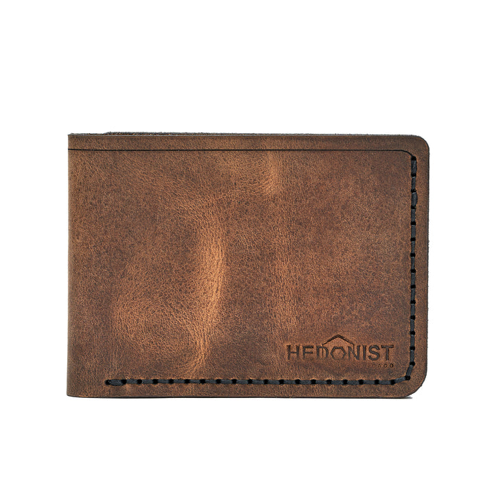 Handmade Men's Wallet 4 Card Slots Tan Pull-Up