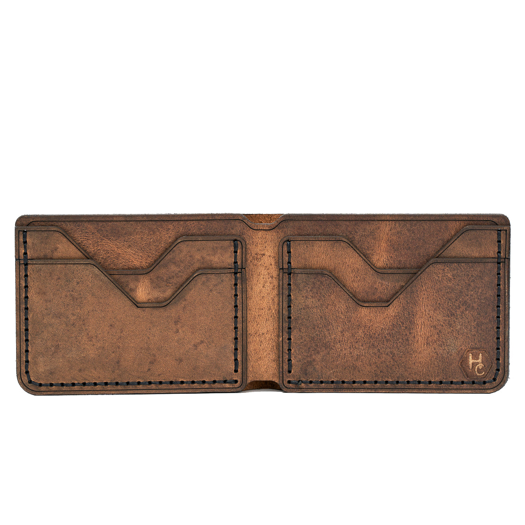 Handmade Men's Wallet 4 Card Slots Tan Pull-Up