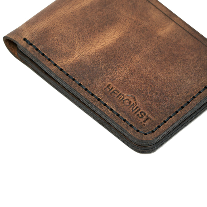 Handmade Men's Wallet 4 Card Slots Tan Pull-Up