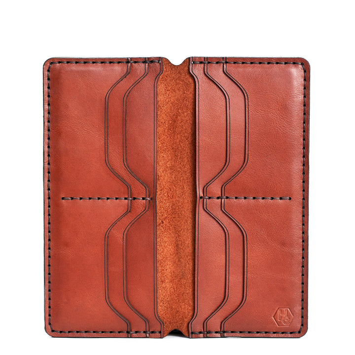 Handmade Card Holder 8 Card Slots Red Brick