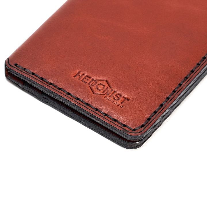 Handmade Card Holder 8 Card Slots Red Brick