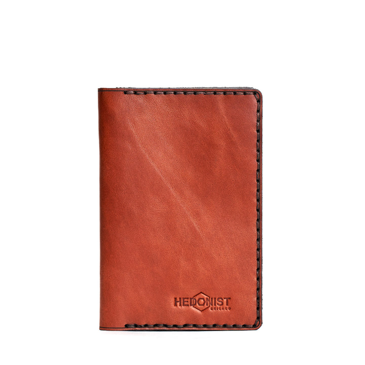 Handmade Leather Passport Case Red Brick