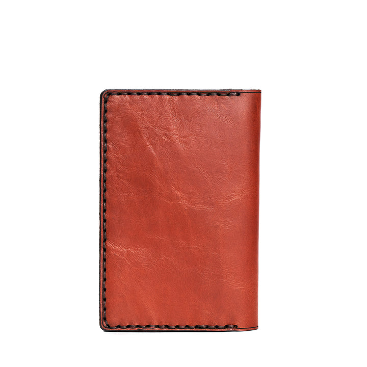 Handmade Leather Passport Case Red Brick