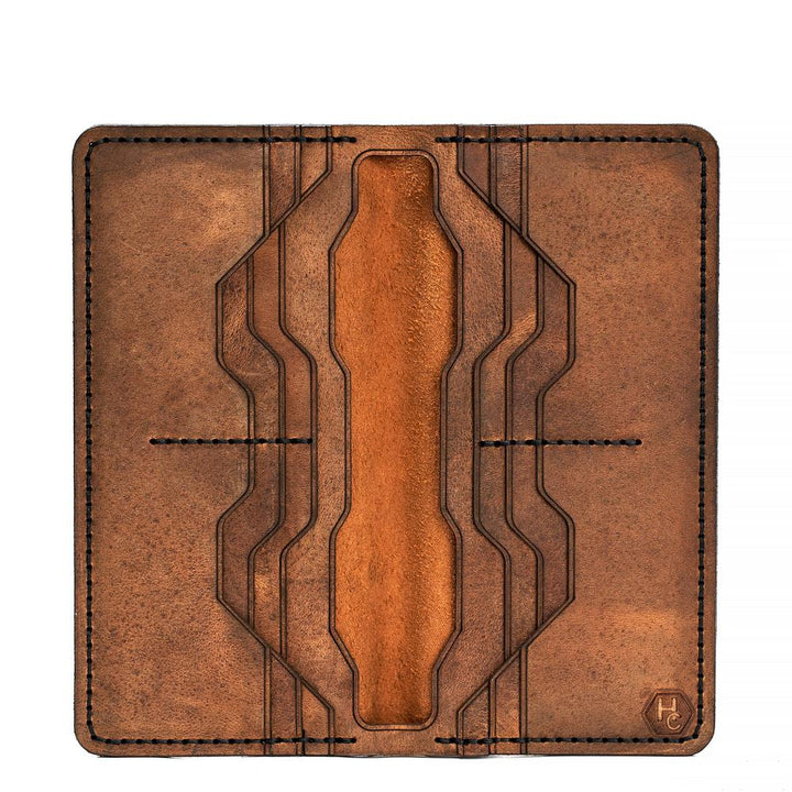 Handmade Cardholder 12 Card Slots Tan Pull-Up