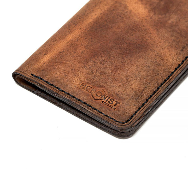 Handmade Cardholder 12 Card Slots Tan Pull-Up