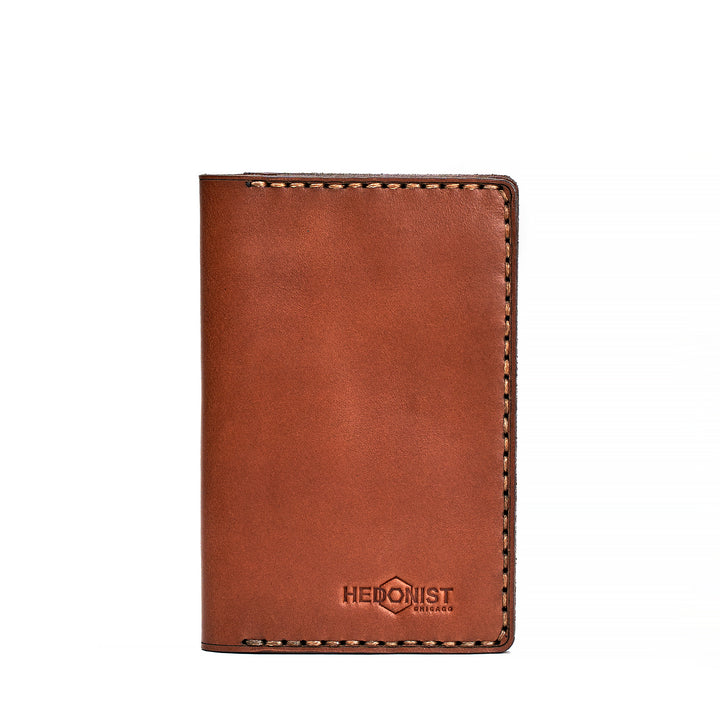 Handmade Leather Passport Case Light Mahogany