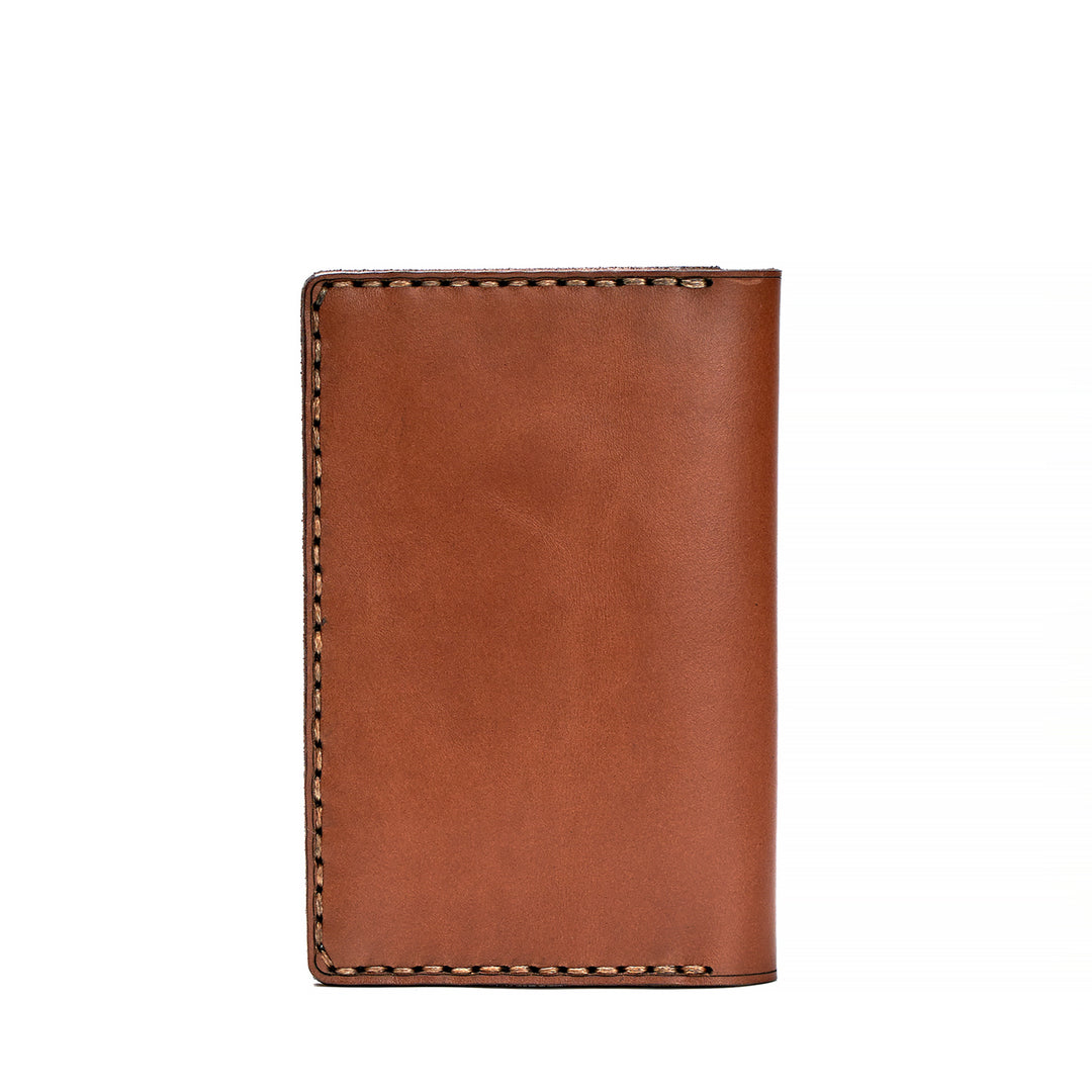 Handmade Leather Passport Case Light Mahogany