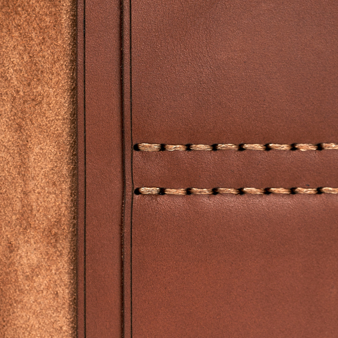 Handmade Leather Passport Case Light Mahogany