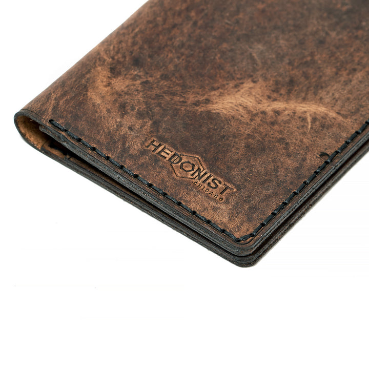 Handmade Leather Passport Case Tan Pull-Up