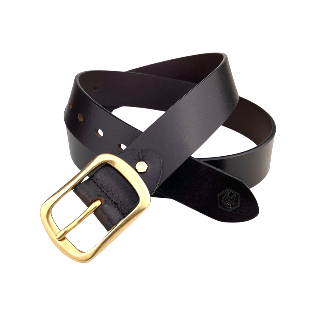 1.55" Extra Durable Genuine Leather Strap Dark Brown And 1.55" Extra Durable Buckle 123