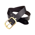 Dark brown extra durable leather belt strap 1.55 inch with buckle 123 view 3 - Hedonist Chicago