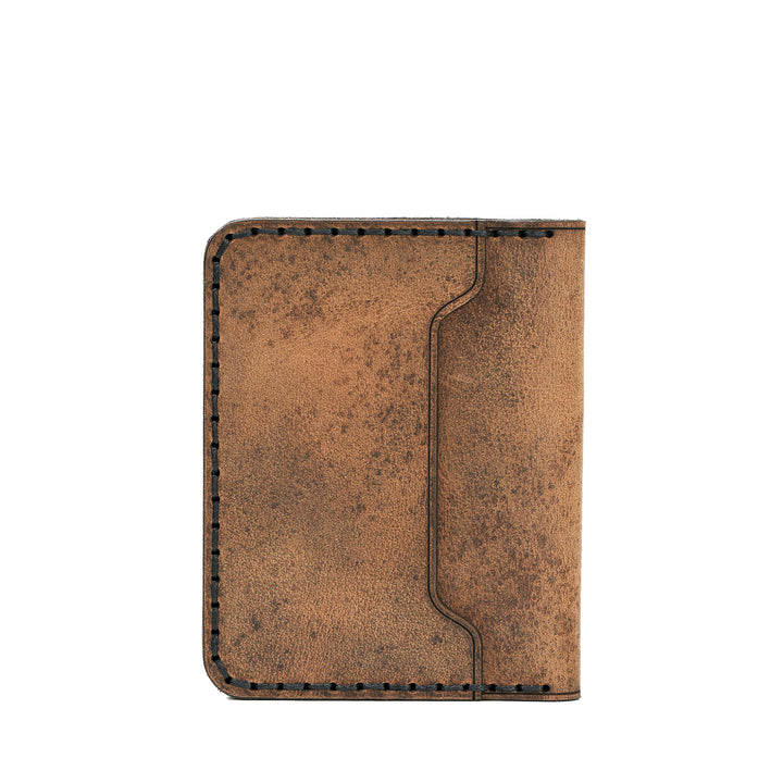 Handmade Men's Wallet ID Slot Tan Pull-Up