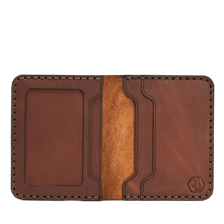 Handmade Men's Wallet ID Slot Whisky Pull-Up