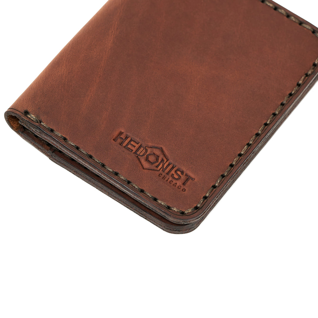 Handmade Men's Wallet ID Slot Whisky Pull-Up