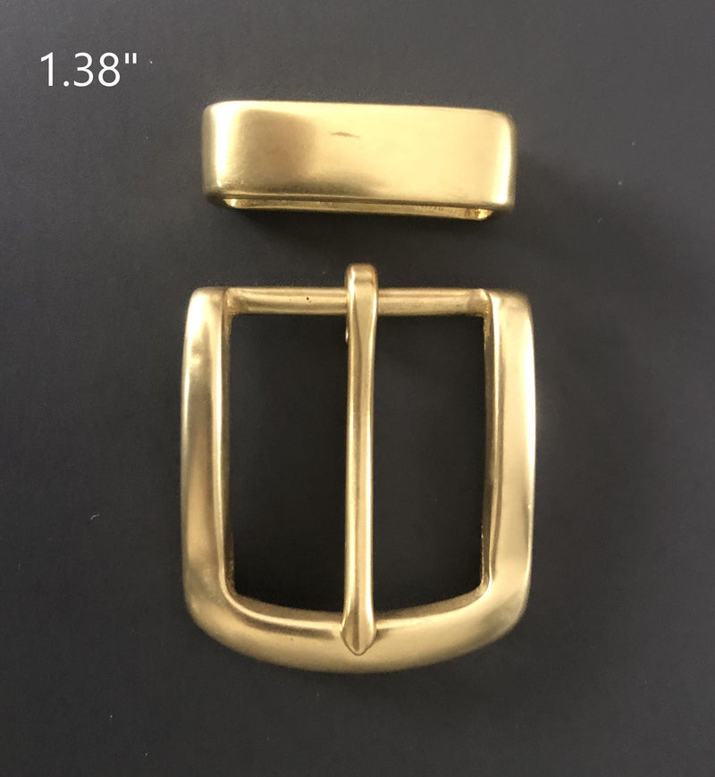 Subtle Polished Extra Durable Brass Belt Buckle | Hedonist Chicago