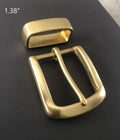 Subtle Polished Extra Durable Brass Belt Buckle 2 | Hedonist Chicago