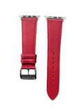 Red leather traveler wallet and Apple watch band gift set view 6 - Hedonist Chicago
